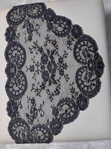 1 pezzo di merletto nero di dimensioni 120cm*58cm, bordatura decorativa per abbigliamento, copricapo, paralumi, tovaglie, orlo di abiti