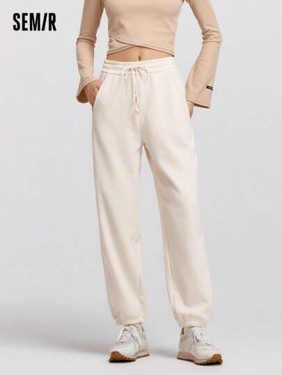 SEMIR Summer Workout Women's Letter Print Jogger Pants Stylish, Textured, Fashionable Winter Pants