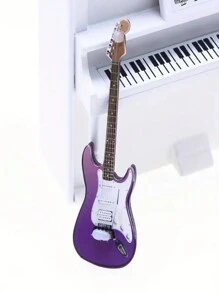 1 Stück Mini Gitarren-Spielzeug, Simulation Elektronische Gitarre, kleine Szenerie Requisite, Puppenhaus Modell Accessoire, Puppenhaus DIY Dekoration