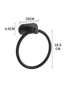 1pc Bathroom Towel Ring Holder Towel Storage Rack, No-Drill Wall Mount For Washroom
