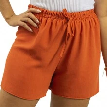 Duna Women's Shorts Loose High Waist With Elastic Casual - Xem 15