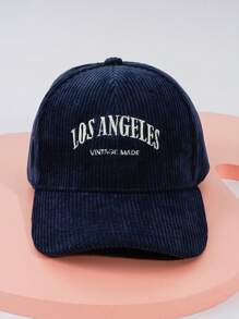 1 件女式 ANGELES 灯芯绒棒球帽，可调节户外防晒休闲帽，适合春秋季旅行和海滩，男女通用 Y2K 风格太阳帽，适合年轻人