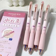 4 Small Cloud Sponge Press Erasable Pens, Fresh And Simple Gel Pens, Magic Erase Student Hot Erasable Pens - Multicolor - View 12