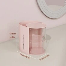 1 hộp đựng đồ trang điểm 2/3 tầng có ngăn kéo xoay, hộp đựng mỹ phẩm chống bụi trong suốt, mút trang điểm nhiều lớp và giá đựng cọ trang điểm, hộp đựng đồ trang điểm nhỏ gọn cho phấn má, chì kẻ mày, son môi, lý tưởng để đựng đồ trên bàn làm việc, tủ quần áo và phòng tắm - Nhiều màu - Xem 12