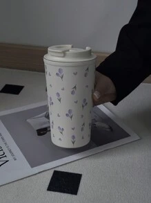 1 件紫色郁金香系列双层不锈钢真空隔热水瓶、咖啡杯、旅行杯、健身房杯、户外运动杯，350 毫升/11.8 盎司，适合返校 - 彩色 - 查看 11
