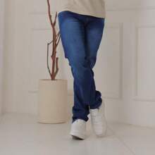 Premium Lycra Men's Bermuda Shorts And Jeans Kit - Màu xanh lam - Xem 3