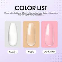 peacecolor 35PCS Acrylic Nail Kit With UV Lamp And Drill-Clear Nude Dark Pink Acrylic Powder Set, Base And Top Coat, Nail Glue, Nail Decoration Powder, Manicure Tools Nail Supplies, Acrylic Nails For Extension And Carving Nails For Women DIY Acrylic Nails Gift