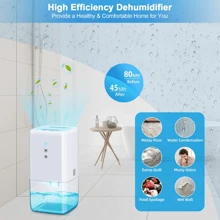 BALASHOV Home Dehumidifier, Small Bedroom Dehumidifier, Water Full Auto Shutoff Function, 7 Color Led Light, Portable Home Dehumidifier, Suitable For Small Places Basement, Bathroom, Closet, Rv, Etc., Great Holiday Gift
