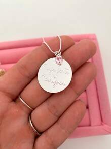 Be Strong And Courageous Necklace 925 Silver Plated - Bạc - Xem 2