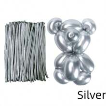 10/20/30/50/100pcs Mixed Color Magic Thickened Long Strip Balloon, Chrome Twist Latex Balloons , Pastel Color Latex Balloons For Balloon Arch, Metallic Gold/Silver/Blue/Green/Purple/Red/Pink/Orange/ White Modelling Balloon Kit For Creative Fun,Perfect For Birthday Parties, Weddings, Clown Decorations And Christmas