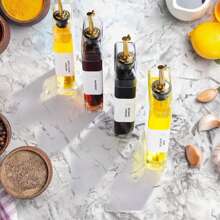 Olive Oil Dispenser For Kitchen, Cooking Oil Dispenser, Oil And Vinegar Dispenser Set, Olive Oil Bottle, Soy Sauce Dispenser, Coffee Syrup Bottles - 4 Pcs, Gold - Vàng - Xem 7