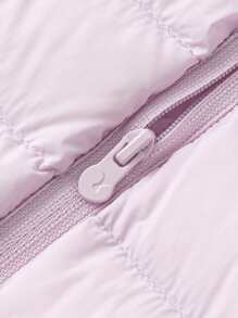 mini bala Áo khoác lông vũ chống gió có mũ trùm đầu cho bé trai, bé gái và gia đình Bộ sưu tập cổ đứng cho bé - Hồng - Xem 6