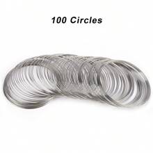 1pc Carbon Steel Memory Wire, 10/100 Coils, 4-Colors Available For DIY Jewelry Making, Multi-Strand Round Bracelets - Durable, Bendable, And Easy To Shape