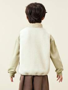 mini bala 婴儿防静电双面毛绒背心 保暖系列 - 白色 - 查看 2