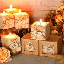 1/6/12pcs Wedding Candle Bulk Bridal Shower Candles Rustic Wedding Favors For Guests Bulk Wedding Gifts Candles For Anniversary, Engagement, Party Favors Decor,Table Centerpiece
