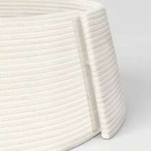 26" Roll-Up Rope Christmas Tree Collar Ivory - 1 - View 3