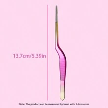 1 件弯曲不锈钢耳垢清除镊子，渐变加厚耳勺工具，耳垢清洁器，带齿耳朵清洁仪器 - 彩色 - 查看 5