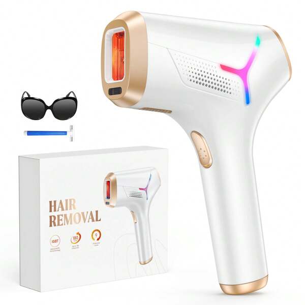 ZKMAGIC Haarentfernung zu Hause für Frauen und Männer, 5,2 cm² Kontakt, nahezu schmerzfrei, wirksam in 2 Wochen mit ultraschneller 0,12-s-Lichtemission, 8 Minuten für den ganzen Körper. Permanente IPL-Haarentfernung, 999.900 Blitze, 9 Energiestufen, Haarentfernungshandgerät für Gesicht, Bikinizone, Achseln, Beine, Rücken
