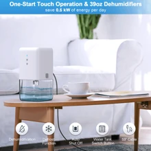 BALASHOV Home Dehumidifier, Small Bedroom Dehumidifier, Water Full Auto Shutoff Function, 7 Color Led Light, Portable Home Dehumidifier, Suitable For Small Places Basement, Bathroom, Closet, Rv, Etc., Great Holiday Gift