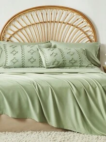 7 Piece Bed In A Bag Bed Comforter Set Queen, Elegant Tufted Comforter, Sheet And Pillowcase Set, Soft Microfiber, Comfortable And Warm Bedding Set, Bedroom Decor For All Seasons, Ideal Gift, Include 1 Comforter, 2 Pillowcases, 2 Pillowshams, 1 Flat Sheet And 1 Fitted Sheet - Sprout Green - View 8