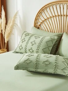 7 Piece Bed In A Bag Bed Comforter Set Queen, Elegant Tufted Comforter, Sheet And Pillowcase Set, Soft Microfiber, Comfortable And Warm Bedding Set, Bedroom Decor For All Seasons, Ideal Gift, Include 1 Comforter, 2 Pillowcases, 2 Pillowshams, 1 Flat Sheet And 1 Fitted Sheet - Sprout Green - View 7