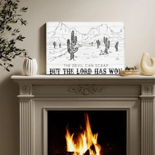 1pc Framed Canvas Poster, Desert Wall Art Canvas Paintings, Ideal Gift For Bedroom Living Room Corridor, Wall Art, Wall Decor, Winter Decor, Room Decoration