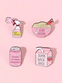 1 cái Bình xịt Trâm cài áo Men Pin ve áo Mũ Túi Áo sơ mi Huy hiệu Quà tặng trang sức Hợp kim kẽm Kim loại Mạ đen - Nhiều màu - Xem 1