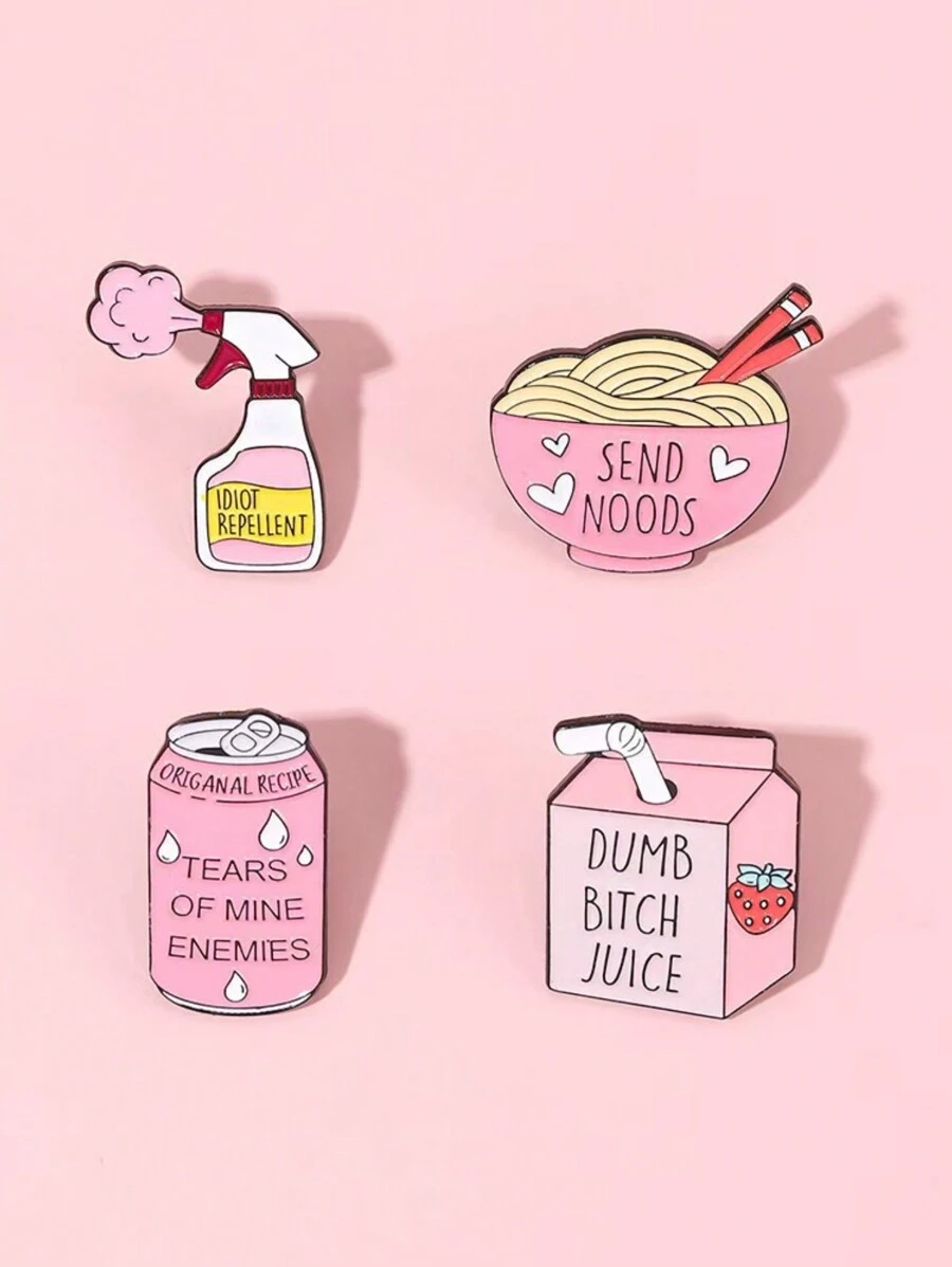 1 cái Bình xịt Trâm cài áo Men Pin ve áo Mũ Túi Áo sơ mi Huy hiệu Quà tặng trang sức Hợp kim kẽm Kim loại Mạ đen - Nhiều màu - Xem 1