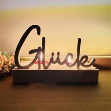 Molde de Silicone da Letra Gluck para Artesanato DIY de Gesso, Concreto e Resina - Ferramenta de Fundição Durável e de Alta Qualidade