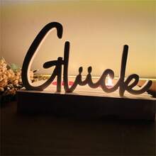 Molde de Silicone da Letra Gluck para Artesanato DIY de Gesso, Concreto e Resina - Ferramenta de Fundição Durável e de Alta Qualidade