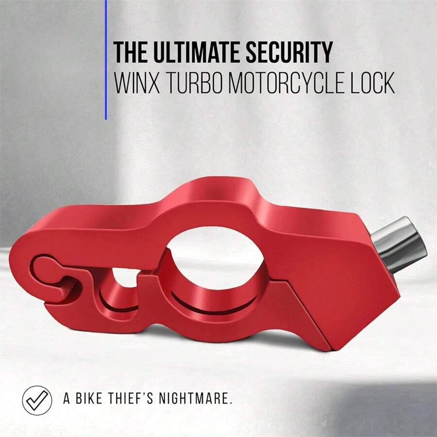 1pc Motorcycle Brake Lever Lock Anti-Theft Handlebar Lock, Aluminum Alloy Motorcycle Throttle Lock - Multicolor - View 1