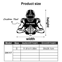 一款定制橄榄球运动员墙饰,个性化橄榄球运动员标志,农舍风格橄榄球运动员墙饰,金属艺术品,适合住宅客厅和办公室装饰,可定制姓名装饰,适合门廊、露台、生日、毕业典礼和其他节日礼物,节日日历。 - 彩色 - 查看 22