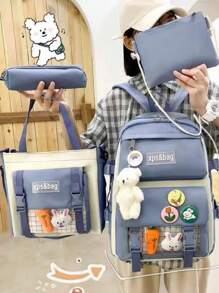 Women Bag Sets - Blue - View 2