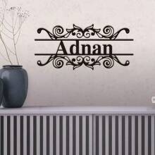 1pc Customizable Retro Metal Address Plaque - Personalized Name And Address Metal Engraved Door Sign - Suitable For Living Room And Indoor Office Decor - No Power Supply Needed - Black - View 10