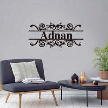 1pc Customizable Retro Metal Address Plaque - Personalized Name And Address Metal Engraved Door Sign - Suitable For Living Room And Indoor Office Decor - No Power Supply Needed - Black - View 8