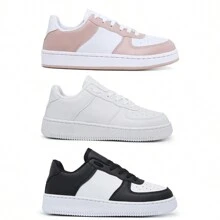 Kit 3 Pairs Women's Sneakers Casual Fashion Blogger Special Sizes - Hồng - Xem 1