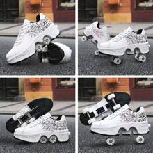 preyrocbirds Scarpe con rotelle, pattini a rotelle, skateboard, scarpe per bambini con rotelle, scarpe da pattinaggio, scarpe da ginnastica con ruote per ragazze e donne