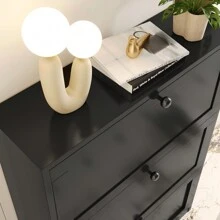 VOWNER Shoe Cabinet With 2/3/6 Flip Drawer, Freestanding Shoe Organizer With Storage & Adjustable Shelves, Shoe Rack For Entry, Hallway, Living Room, Bedroom, Gift For Halloween & Thanksgiving - Đen - 3 ngăn kéo - Xem 6