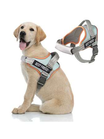 Dog Harness, No Pull Dog Harness With Handle, No Choke, Soft Padded Vest, Easy On, Adjustable Reflective Dog Harness For Small, Medium And Large Dogs, Easy Walking And Training