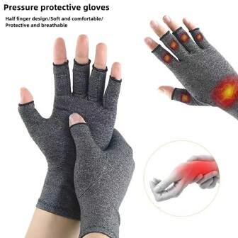 Kyncilor 1Pair Compression Gloves, Wrist Support Joint Hand Brace For Women & Men, Sports Gloves, Cycling Gloves Gym Accessories