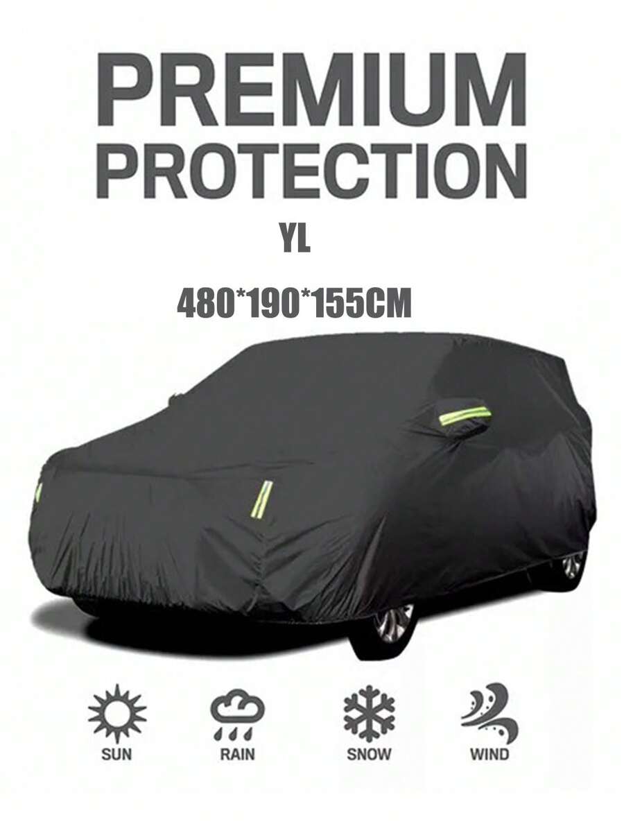 Funda Completa Para Auto Con Rayas Reflectantes YL(480*190*155cm) - Negro - Ver 1