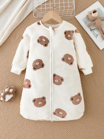 1pc Soft Baby Sleeping Bag, Sweet Gift For Boys And Girls, Suitable For Home And Travel Use, All Seasons
