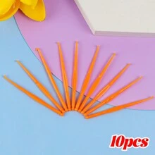 5/10pcs Plastic Colorful Small Crochet Hooks, Rainbow Rubber Band Weaving Accessories, Crochet Bracelet Weaving Hooks, Holiday & Daily DIY Craft Tools