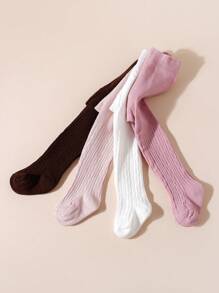 4 件装女婴加大码简约大裆紧身裤，适合 0-3 岁婴儿 - 彩色 - 查看 8