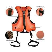 OMOUBOI Inflatable Snorkel Jacket Kayak Swimming Jacket For Adults Snorkel Vests Inflatable Buoyancy Jacket For Snorkeling Water Sports Beginner Adults-Only (96-220 Lbs)