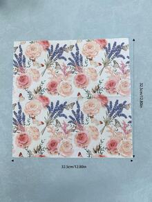 Flowers And Grass Paper Napkins Table Decorations Disposable Birthday Party Serviettes - Multicolor - View 6