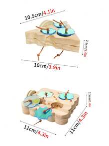 1pc Hanging Bird Cage Small Pet Foraging Station, Developing Intelligence Bird Standing Chew Toy, Suitable For Various Bird Cage Decoration & Toys - Multicolor - View 2