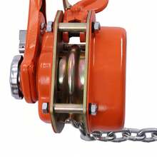 OUKANING Manual Chain Hoist Ratchet Lever Block 10FT Chain Come Along Lift Puller 1650lbs - Orange - View 10