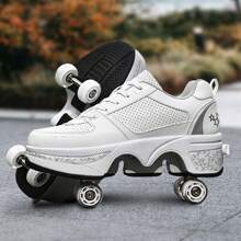 preyrocbirds Scarpe con rotelle, pattini a rotelle, skateboard, scarpe per bambini con rotelle, scarpe da pattinaggio, scarpe da ginnastica con ruote per ragazze e donne