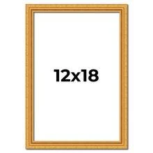 Custompictureframes.Com 12x18 Gold Wood Picture Frame - UV Acrylic Foam Board Backing Hanging Hardware - Gold - View 1